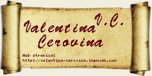 Valentina Cerovina vizit kartica
